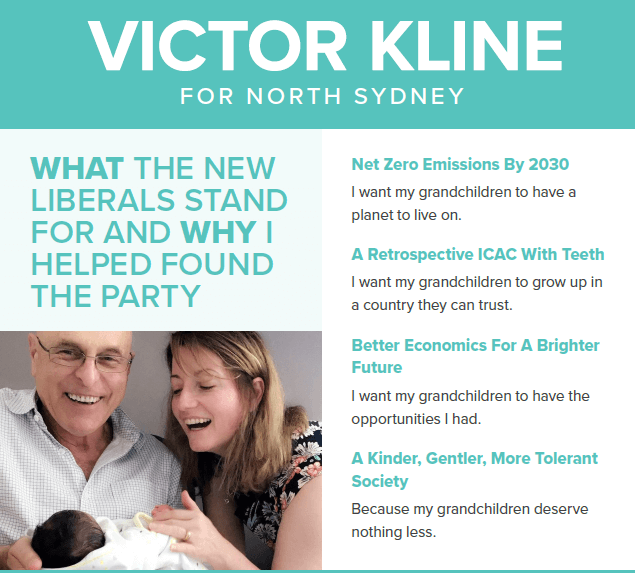 Vote 1 Victor Kline flyer